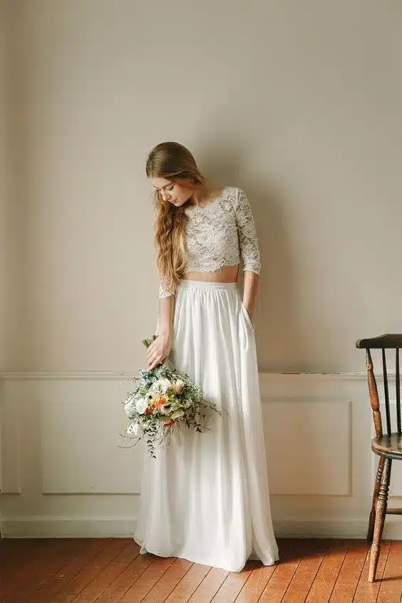 vestito da sposa coutry crop drop