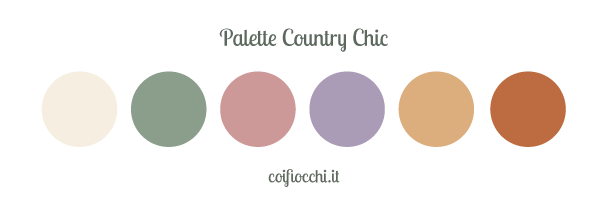 palette colori adatta al matrimonio country chic