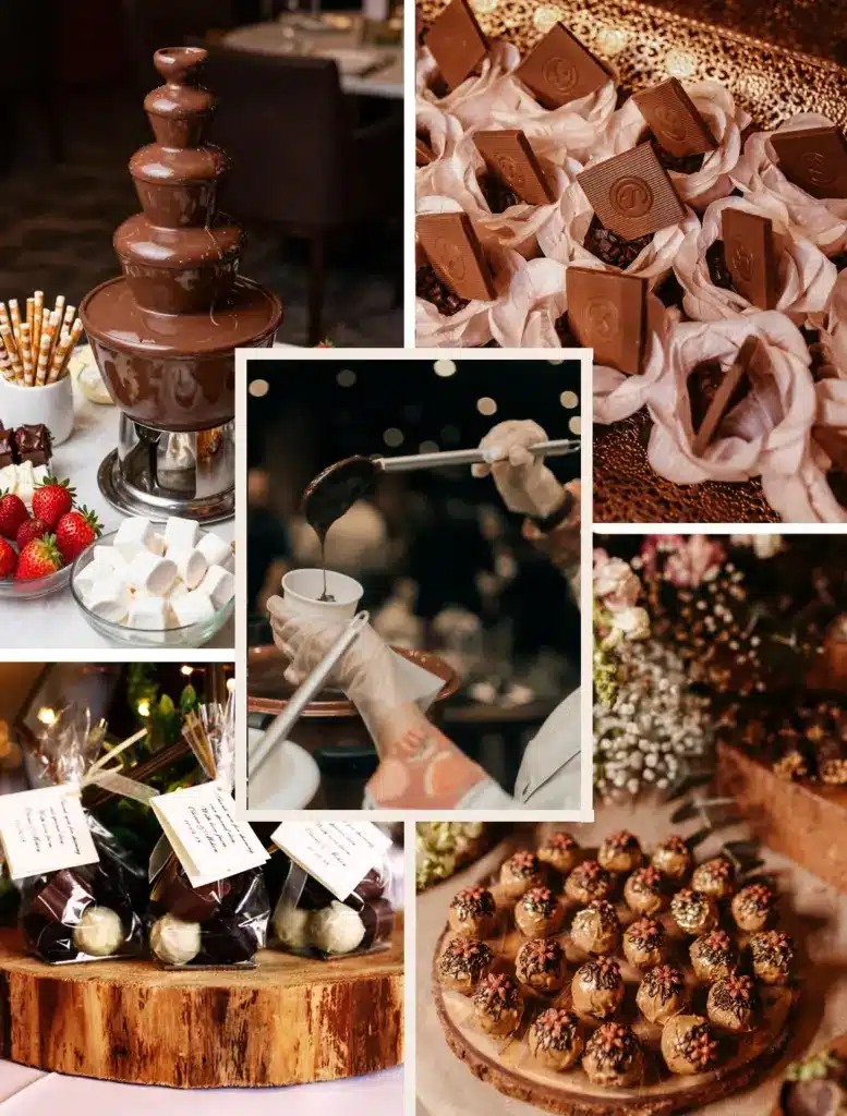 idee bouffet dolci per matrimonio tema cioccolato